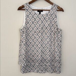 AGB tiered sleeveless knit sweater Aztec western pattern ultra soft comfy SZ XL